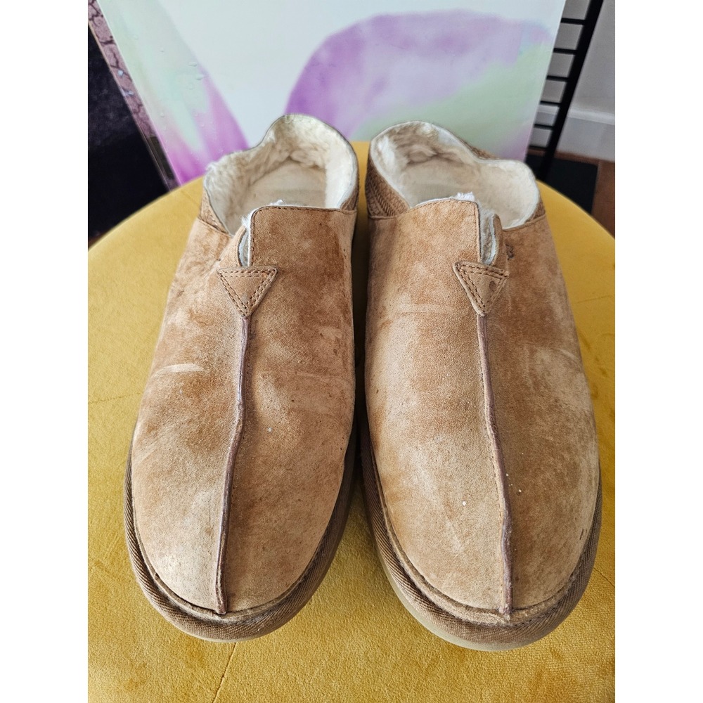 UGG Australia Mens Scuff Romeo II Chestnut Suede Sheepskin Slippers 5650 Size 13